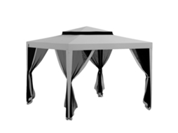 Tenda De Jardim, Redes Mosquiteiras Removíveis, Design De Telhado Duplo, Cinza