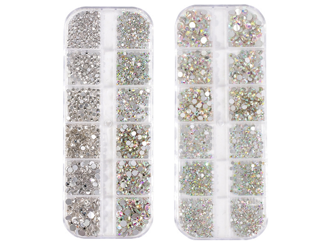 Strass Para Unhas Cristais Redondos De Vidro Plano Para Unhas Faça Você Mesmo -St-01 ZMDECQNA 2 Un