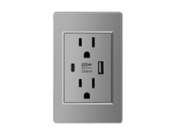 Tomada De Parede Usb-c De 8 Pinos, 2.1a, 15a | Sem Marca