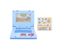 Ats ordenador Educatsivo para Niños com Led e Música Brinquedo de Simulação de Computador Desenvolvimento Cognitivo Ratso Não Retrátil Azul