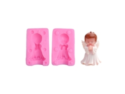 Molde De Silicone 3d Angel Boy Girl, Cozimento Doces Chocolate E Sabão Vela Diy