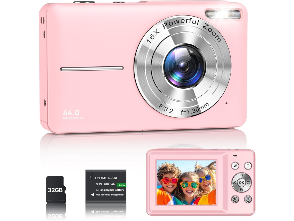 1080p, 44mp, 2,4 Polegadas, Zoom Digital de 16x, 32g STELASPLEN