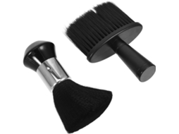 Conjunto De 2 Escovas Pretas Para Pescoço Em Fibra E Abs Com Gancho Pendurar, Escova Profissional De Salão Cabeleireiro