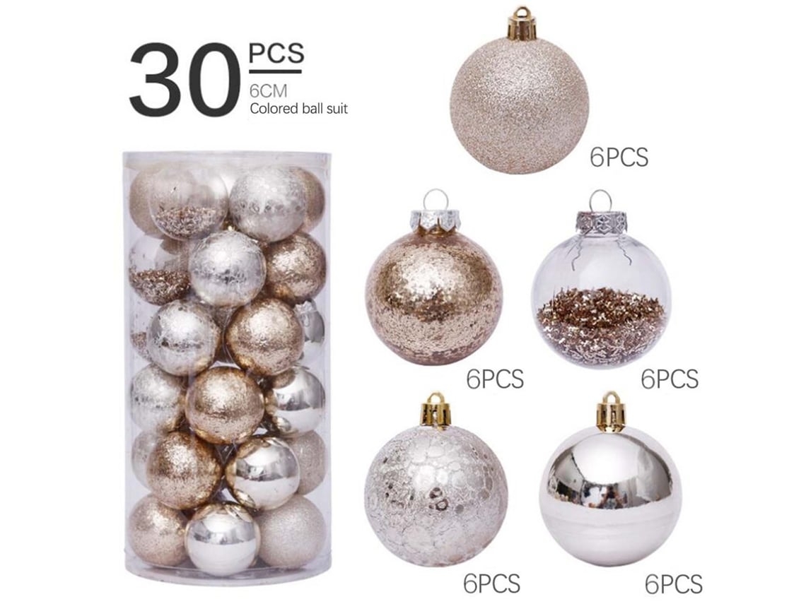 30 Bolas de Decoração de Árvore de Natal ZYBLSSBB