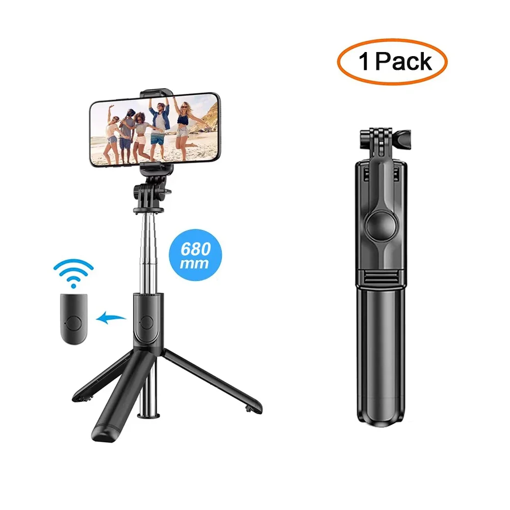 Bastão De Selfie Bluetooth Para Celular Com Tripé, Controle Remoto Sem Fio, Multifuncional, Extensível E Portátil, Ideal Para Transmissões Ao Vivo De