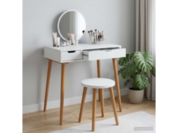 Vidaxl Mesa De Vestir Fauske Branco 76 X 50 X 78 Cm
