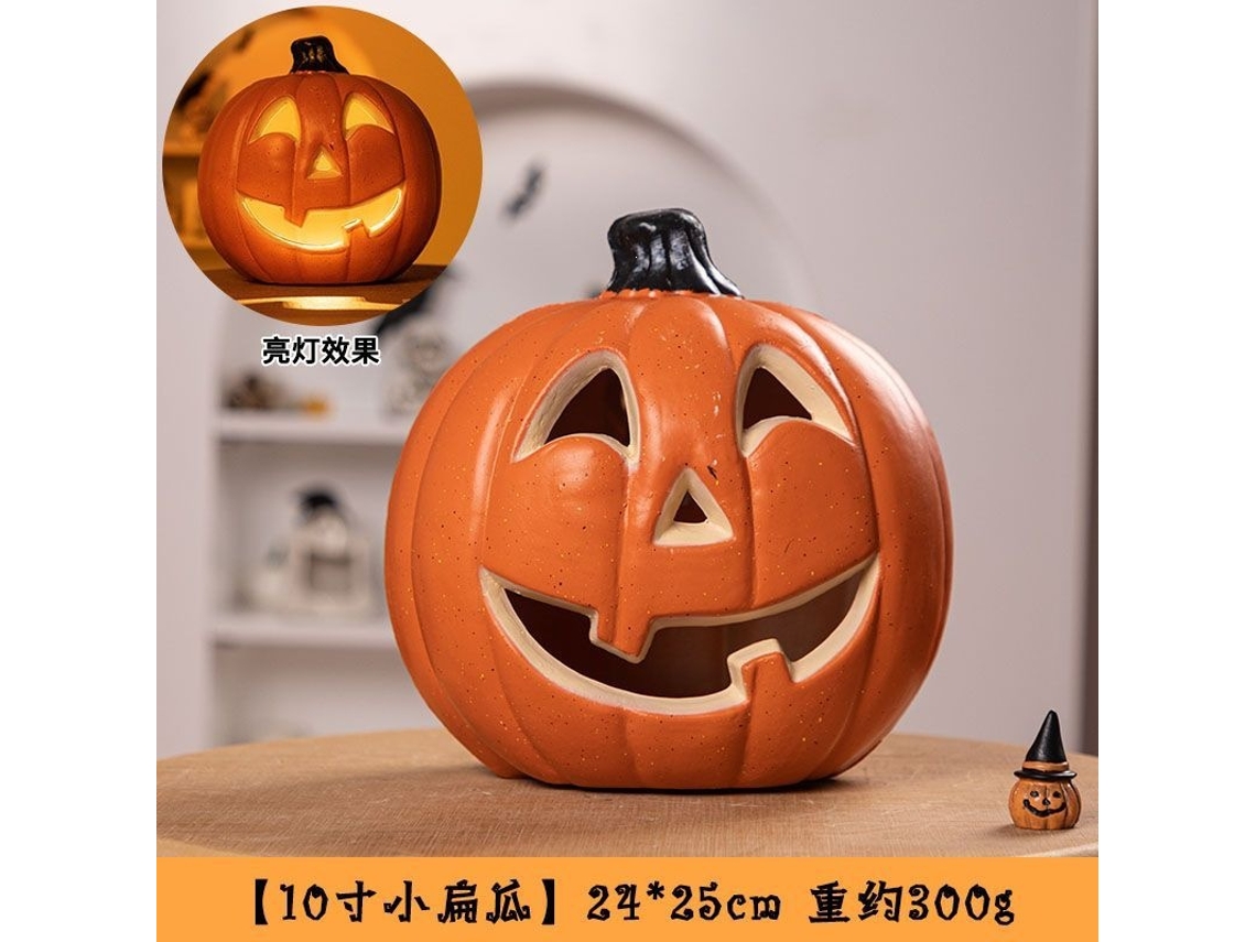 Laxiscreed Abóbora Luminescente Para Decoração De Halloween, 10 Polegadas, Ideal Para Festas E Cenários Infantís