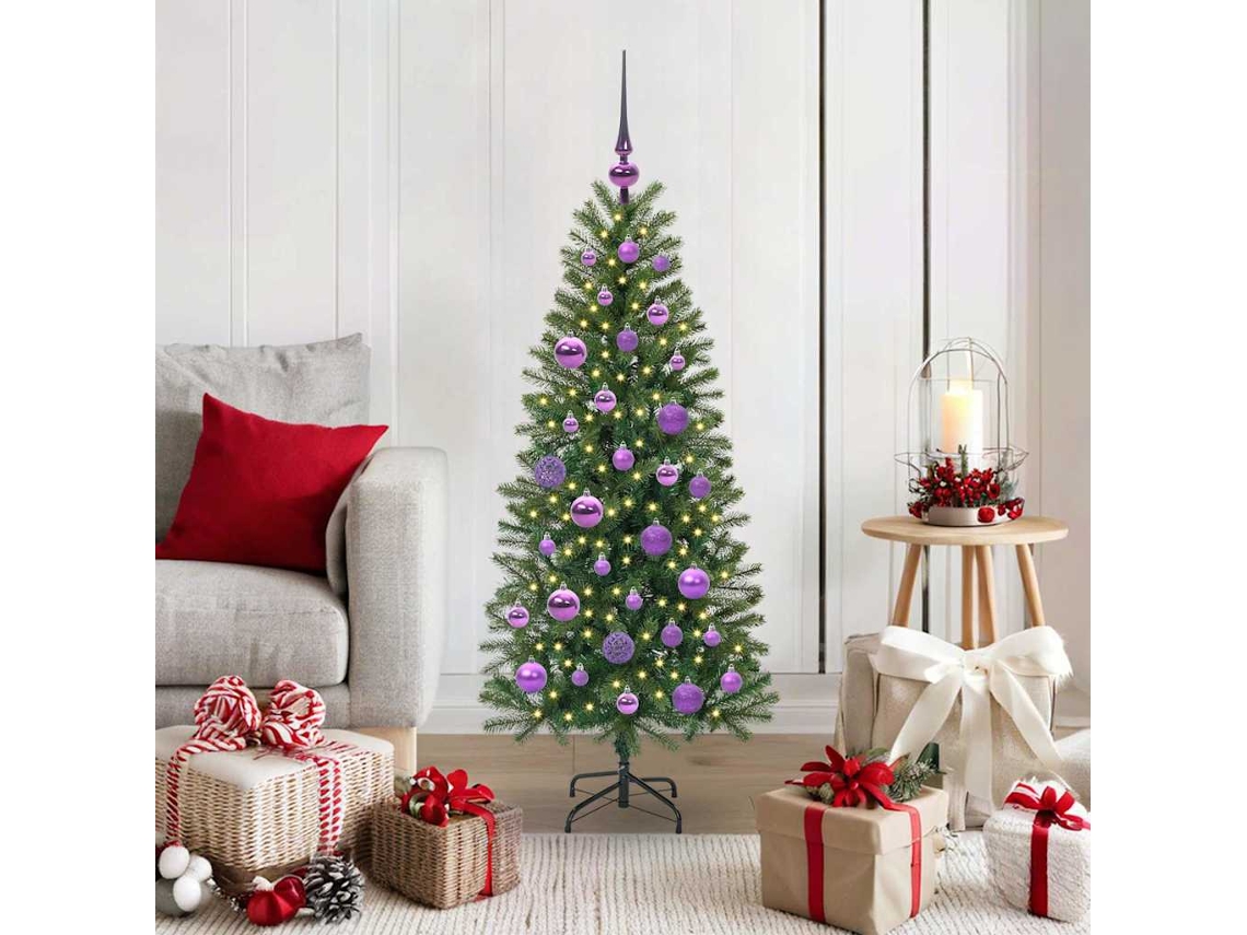 Vidaxl Árvore De Natal Artificial Com 150 Leds Verde 120 Cm Pe E Pvc