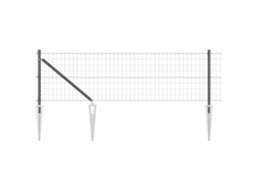 Conjunto 1 Cerca Externa Vidaxl Cinzento Aço (50 X 0,4 M)