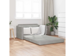 Vidaxl Sofá-cama Cinzento-claro 124 X 71 X 78 Cm Veludo