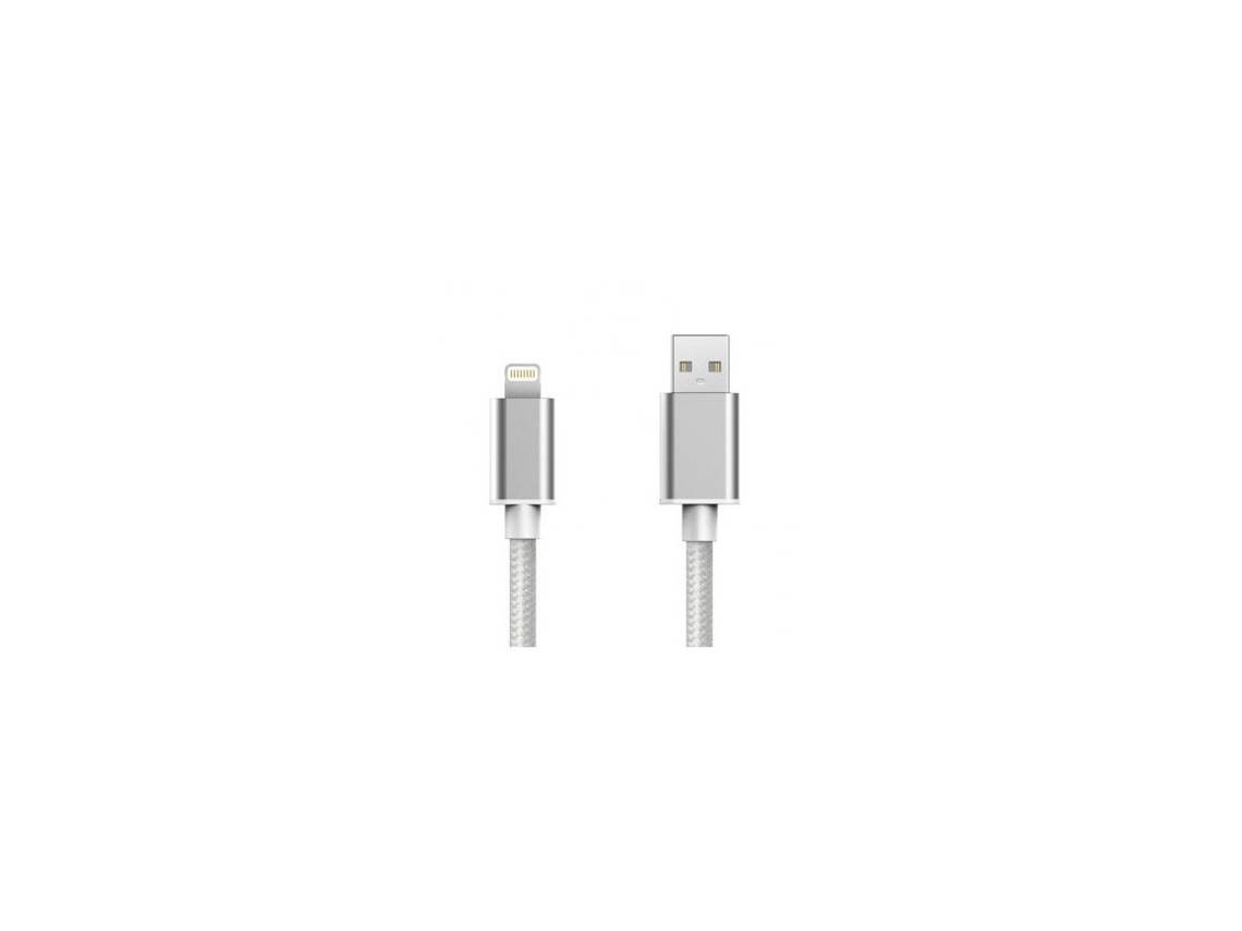 Cabo Tech Fuzzion Silver Lightning para USB