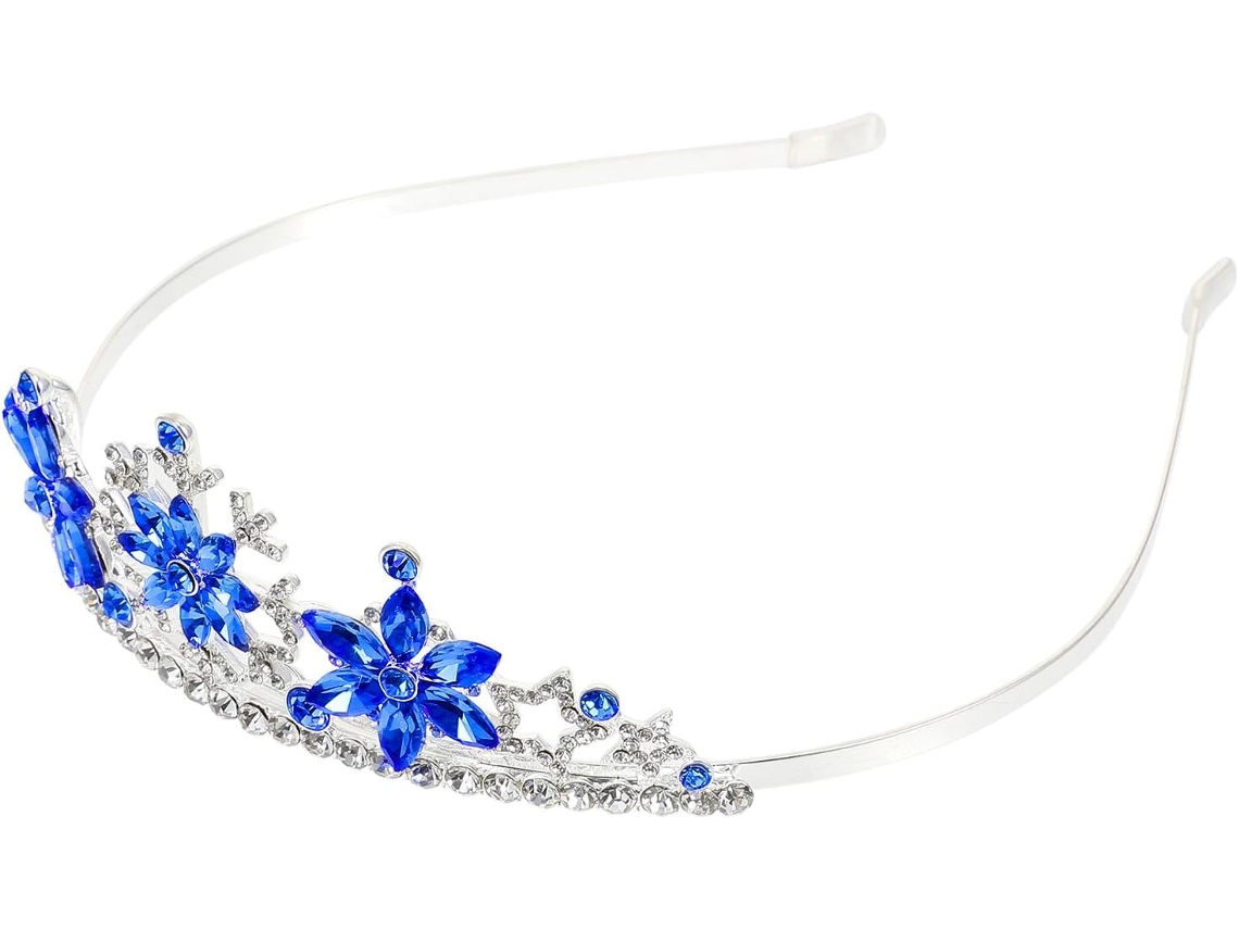 Coroa Azul Brilhante Para Meninos E Meninas, Acessório Para Festas, Aniversários E Fantasias.