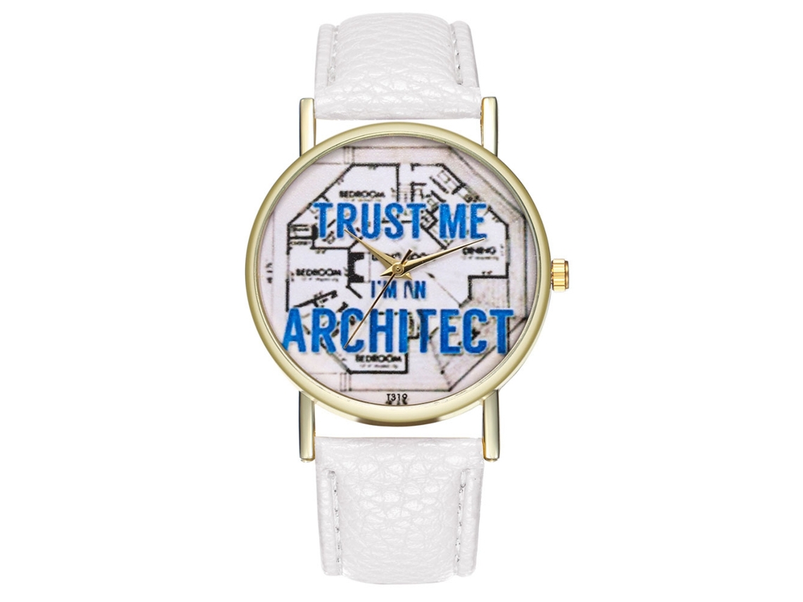 Relógio de Pulso Feminino Moderno Elegante Relógio de Quartzo de Moda Branco