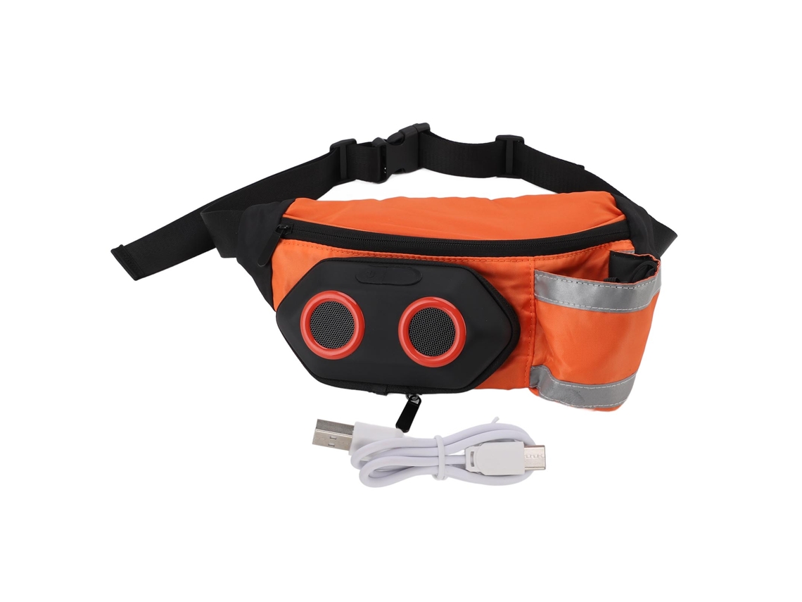 Mali caixa de Som com Bolsa de Cintura Bluetooth À Prova de Chuva 10h Bateria Laranja