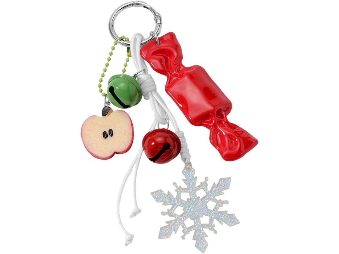 Chaveiro Com Pingente De Natal Em Corda Trançada, Ideal Para Decorar
