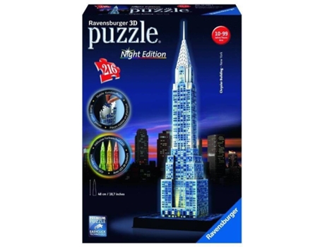Puzzle 3D RAVENSBURGER Chrysler Building: Night Edition (Idade Mínima: 10 - 216 Peças)