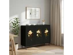 Vidaxl Buffet Bremen Carvalho Preto 102 X 33 X 76 Cm
