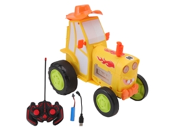 Ats coche de Stunt com Controle Remoto Luzes e Música 90 Graus Vertical Recarregável Brinquedo Amarelo