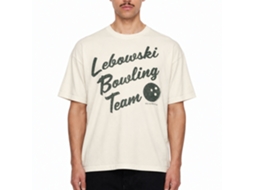Rockinstone The Big Lebowski Bowling Team Solid Natural Adult T-shirt Size:xxxl