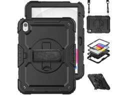 Lurelia Capa Para Ipad 11 (a16) 2025 E 10.ª Geração 10.9 2022, Silicone, Preto, Proteção Contra Quedas, Uso Diário