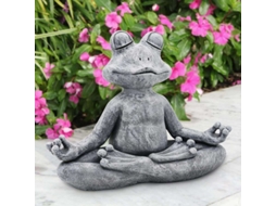 Estatua De Rana Zen Meditando Yoga Para Jardín Decoración Interior Exterior Regalo Navidad Escultura Casa Patio