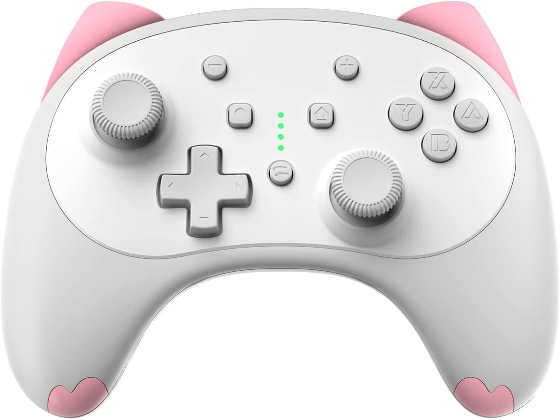 Comando PS4 ENKERS Kawaii (Wireless - Branco)