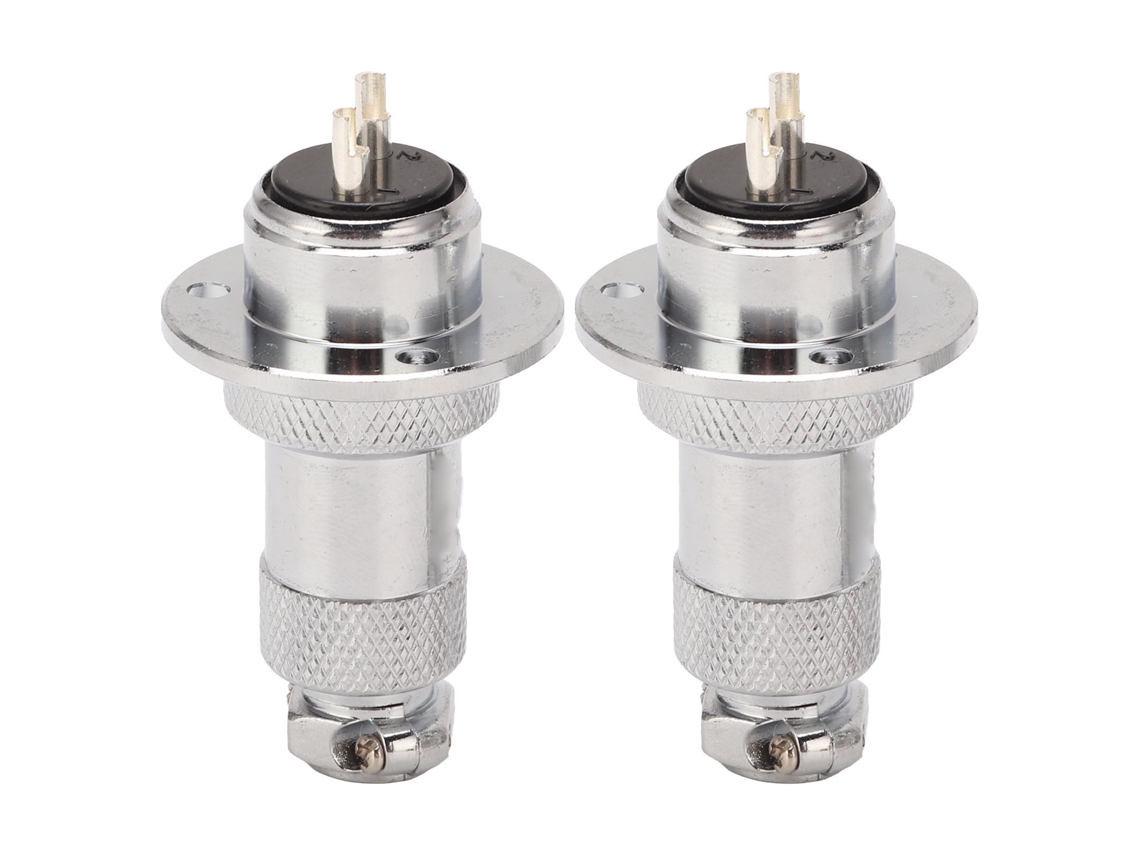 Conector De Plugue Aéreo 2 Pinos Prata 250v 20mm