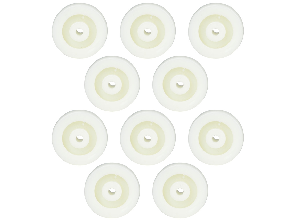 10 Peças Roda De Nylon Redonda Polea Rodilho Caster 2 Polegadas Carga Máxima 20kg