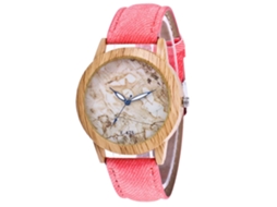 Relógio de pulso feminino Zhoulianfa, estilo estudante, com movimento de quartzo rosa.