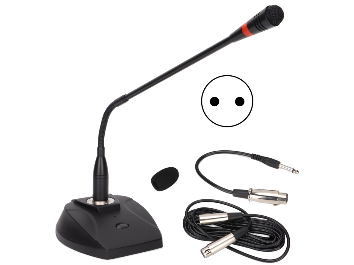 Microfone de Mesa LAXISCREED para Reuniões com Cabo Xlr 6.35mm Plug Eu