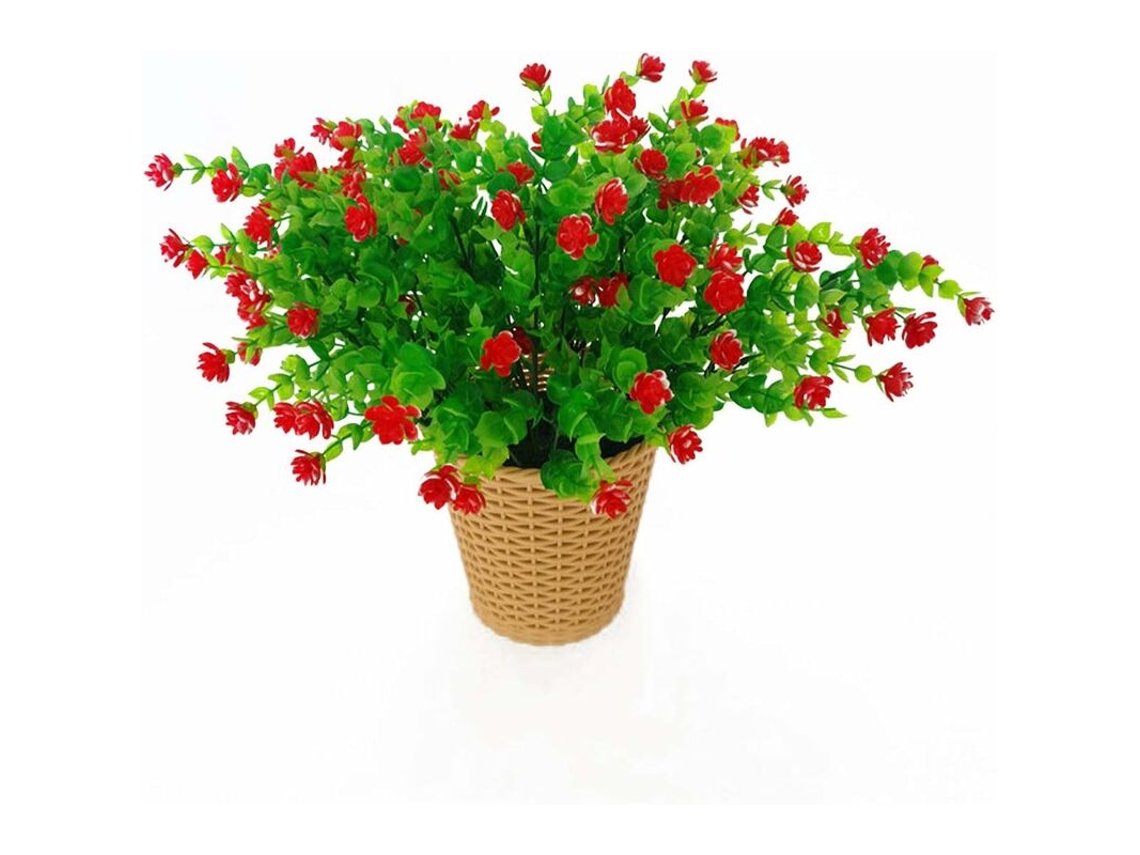 Flores Artificiais de Eucalipto, Buquê de Plantas Verdes Artificiais, Flores Decorativas de Plástico para Jardim/casa/casamento/festa AQUAFORGE