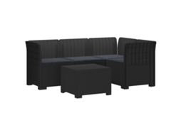 Maison Exclusive - Sofá De Jardim Para 4 Pessoas Com Almofadas Estilo Rattan Pp