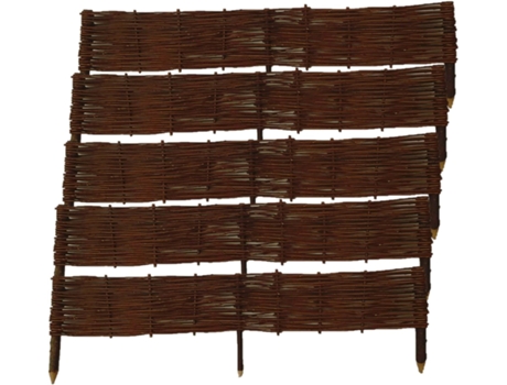 Conjunto De 5 Cercaduras De Jardim - 120 Cm X 20 Cm - Natural - Feito À Mão - Para Canteiros, Hortas, Canteiros - Cercas De Jardim