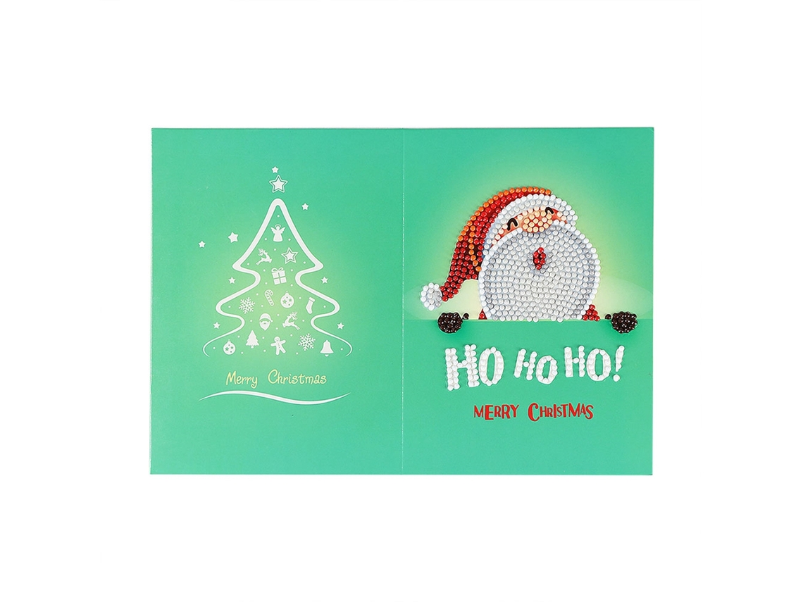 Cartão De Natal Com Desenho De Strass Do Homem De Neve Hk002
