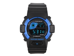 Relógio Digital Esportivo Multifuncional Stylish Resistente À Água Pulseira Pu Azul