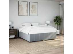 Vidaxl Estrutura De Cama Sem Colchão 180x200 Cm Tecido Cinzento-claro