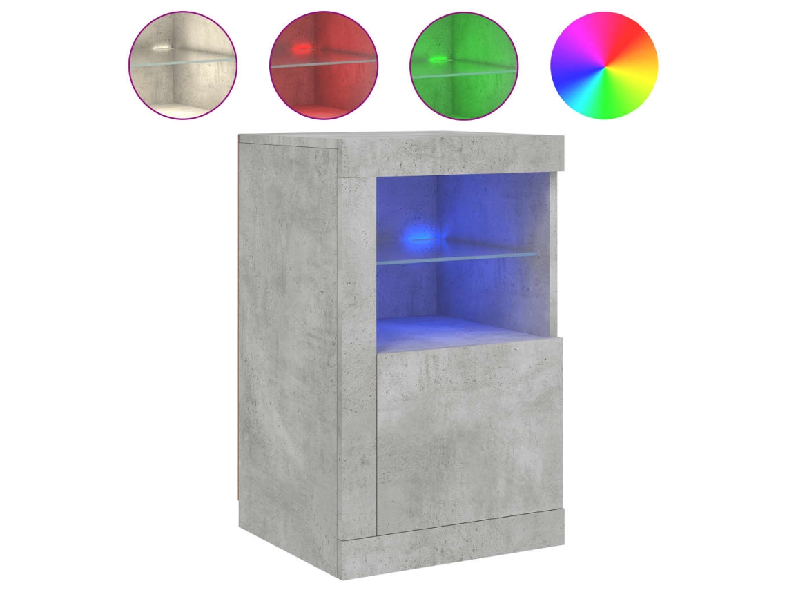 Side Cabinet, Side Cabinets Vidaxl Cinzeto Madeira Processada (n/a)
