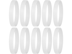 50 unidades de pulseiras de silicone flexíveis, rígidas e elásticas, ideais para esportes, para homens e mulheres.