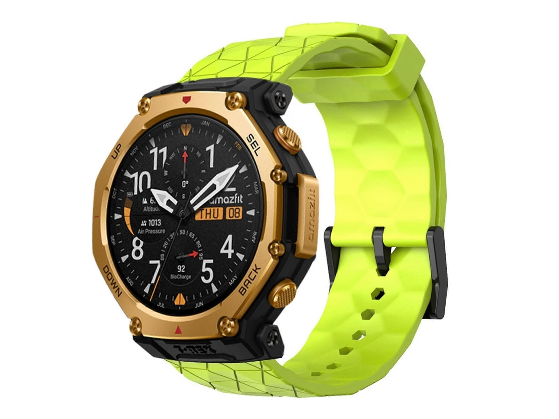 Pulseira De Silicone De Cor Sólida Com Textura De Futebol Para Amazfit T-rex 3 Pro