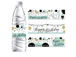 Laxiscreed Pack Com 48 Adesivos Festa De Aniversário Para Decorar Garrafas De Água Mineral