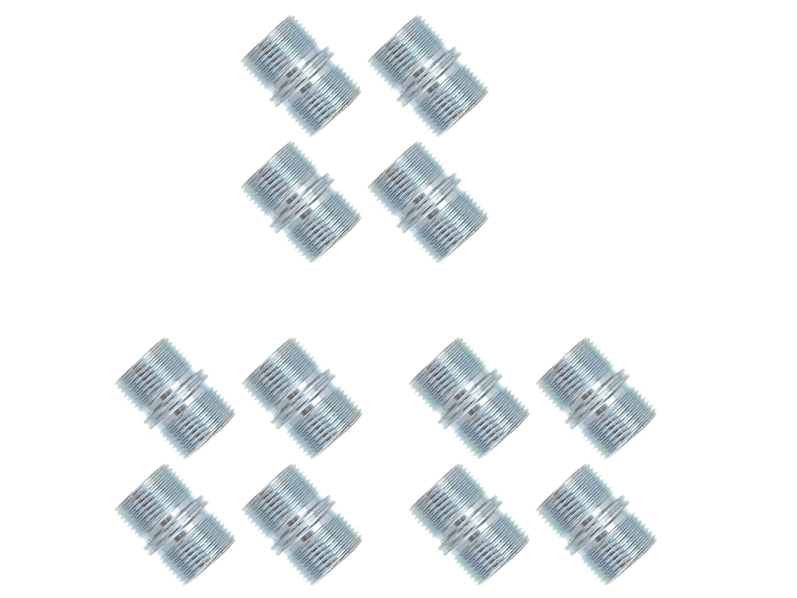 Conjunto De 12 Porcas Aço Com Dupla Fenda Para Prateleiras