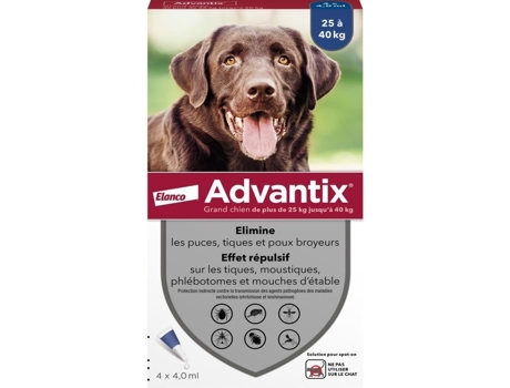 Pipetas antiparasitárias ADVANTIX 4 - Para cães grandes acima de 25kg