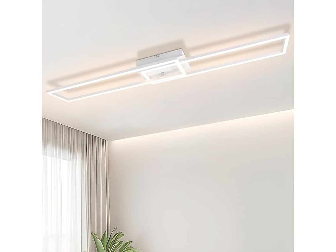 Plafon Led Branco Moldura Moderna 32w 3000k Nettlife