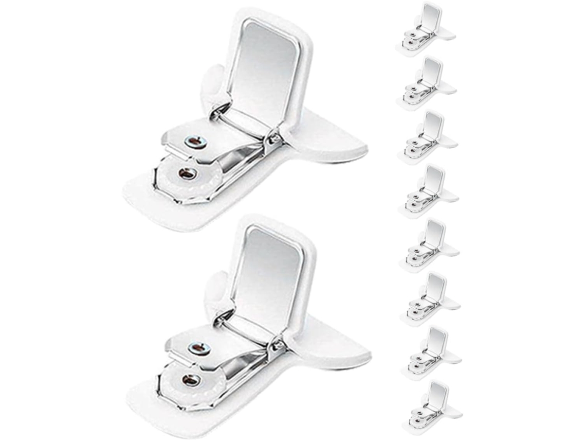 Conjunto Gleavi com 12 prendedores antiderrapantes para fixar edredons, colchas, lençóis elásticos e camas.