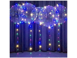 Balões Transparentes com Led, 10 unidades, Grandes, para Hélio ou Ar | S/MARCA