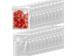 Sacos Para Armazenamento De Alimentos, 20-unidades, Recipientes Reutilizáveis | Sacos A Vácuo Resistentes Odores Para