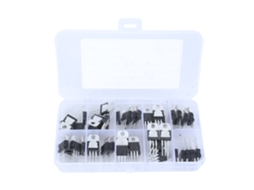 Kit De Reguladores De Voltaje Lm317t L7805-l7824 50 Piezas Con Caja Transparente De 10 Compartimentos