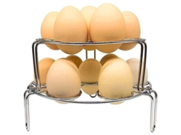 Suportes Para Cozinhar Ovos De Aço Inoxidável 304 Empilháveis Para Panela De Pressão E Panela Instantânea 2 Peças