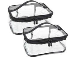 Bolsa Organizadora Visual, Embalagem com 2 Unidades, Impermeável, em Pvc Reforçado, Fecho de Correr, Unissexo Impermeável Multifuncional STELASPLEN