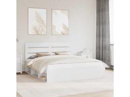 Vidaxl Estrutura da Cama com Cabeceira Branco 180 X 200 Cm